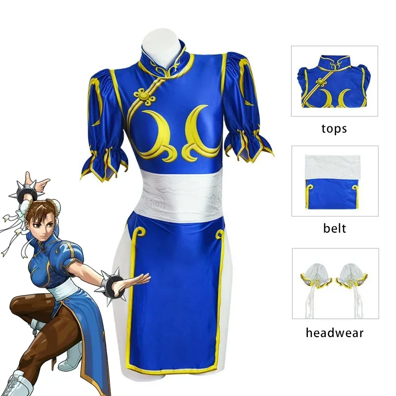 Summer Vacation Clothing Men - 2026 Chun Li Cosplay Costumes Sutorito