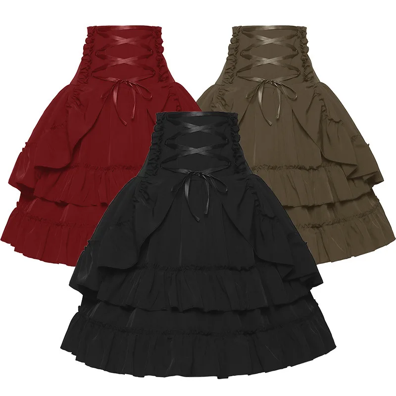 Summer Victorian Clothing - Women Victorian Skirt Medieval Renaissance Court