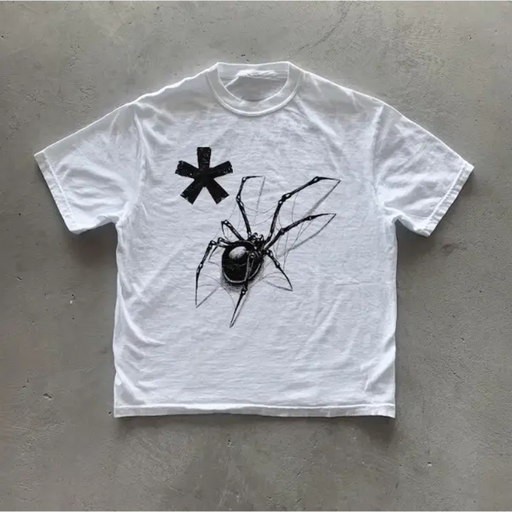 Summer Grunge Clothing - Y2k Spider T-Shirt, Vintage Graphic Tees