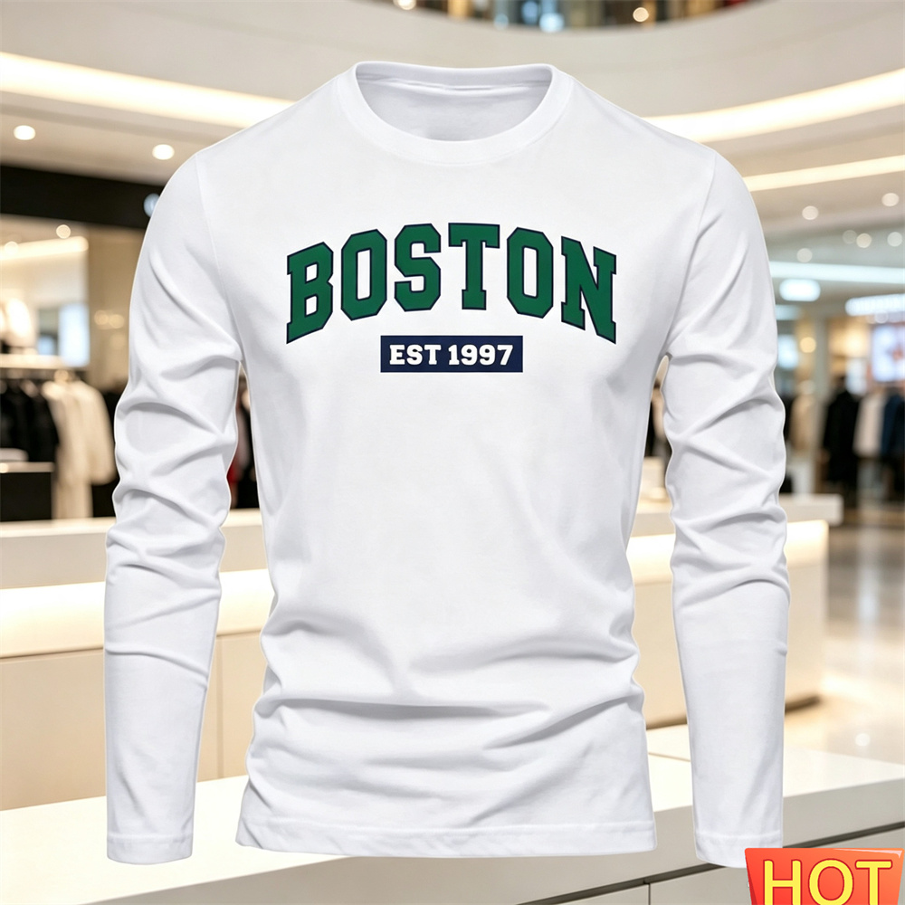 Summer Clothing Long Sleeve - Autumn Summer Men's long sleeved T-shirt