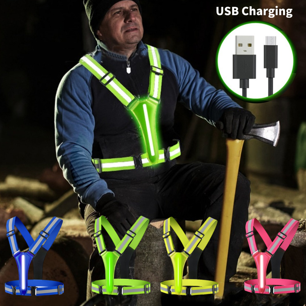 Summer Nights Clothing - LED Running Vest USB Rechargeable Reflective