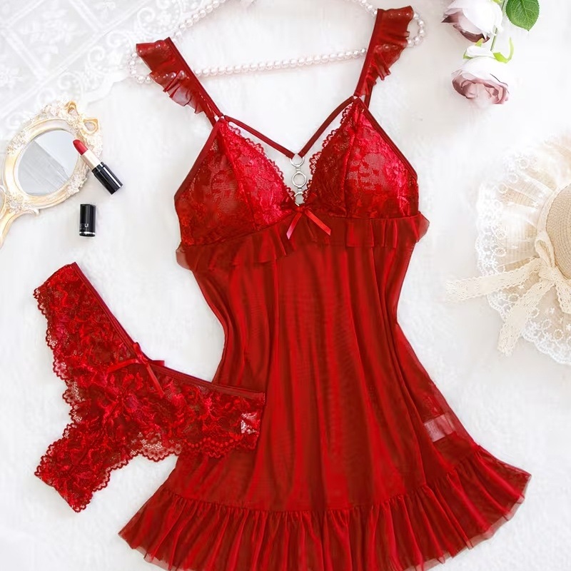 Summer Nights Clothing - 2026 New Red Sexy Lingerie Set