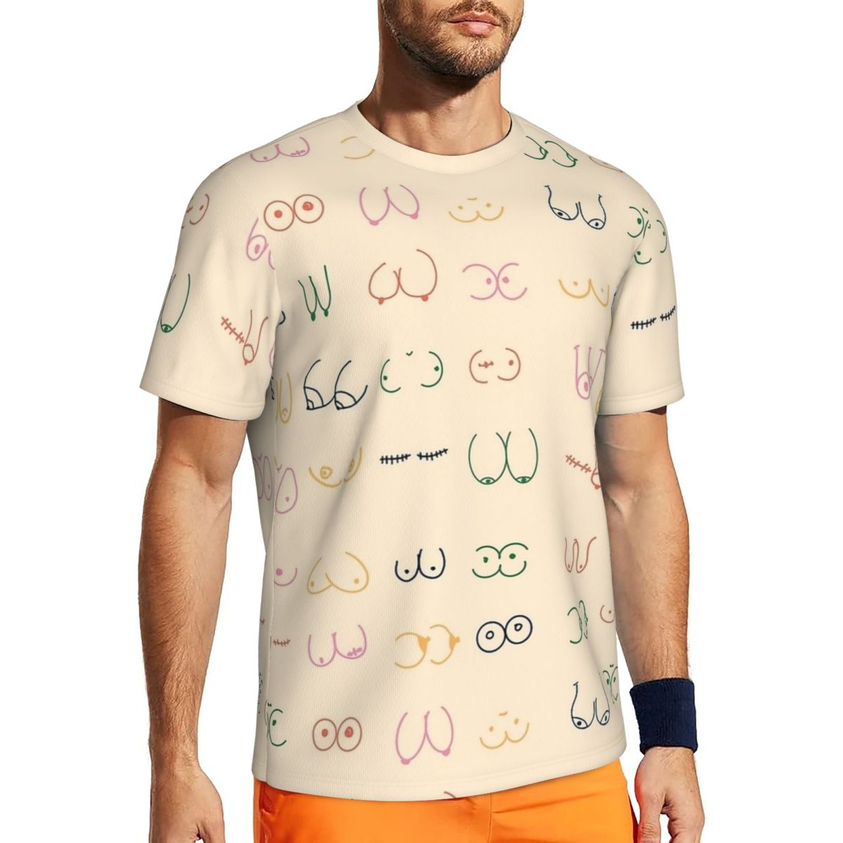 Summer Clothing Ideas - Sportswear T-Shirt For Male Pastel Boobs