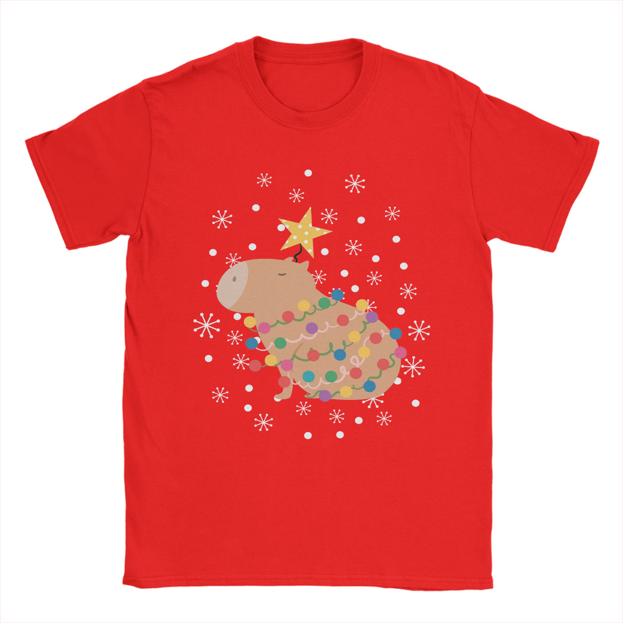 Summer Clothing Ideas - Capybara Christmas Tree T Shirt for