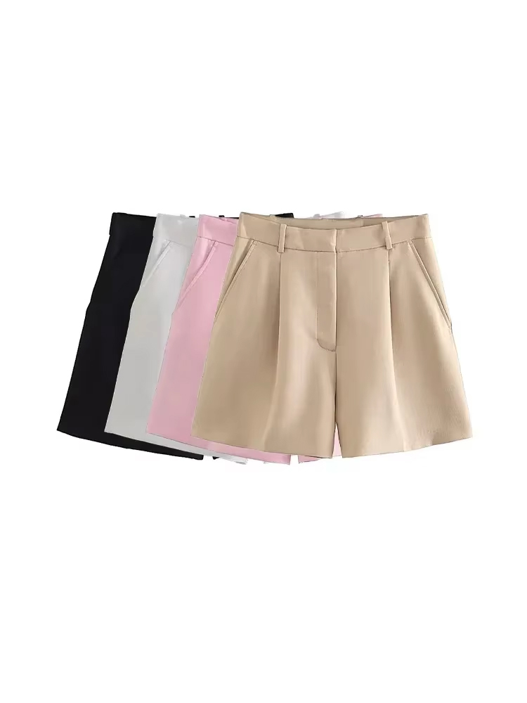 Summer Zara - Women Fashion Side Pockets Front Darts