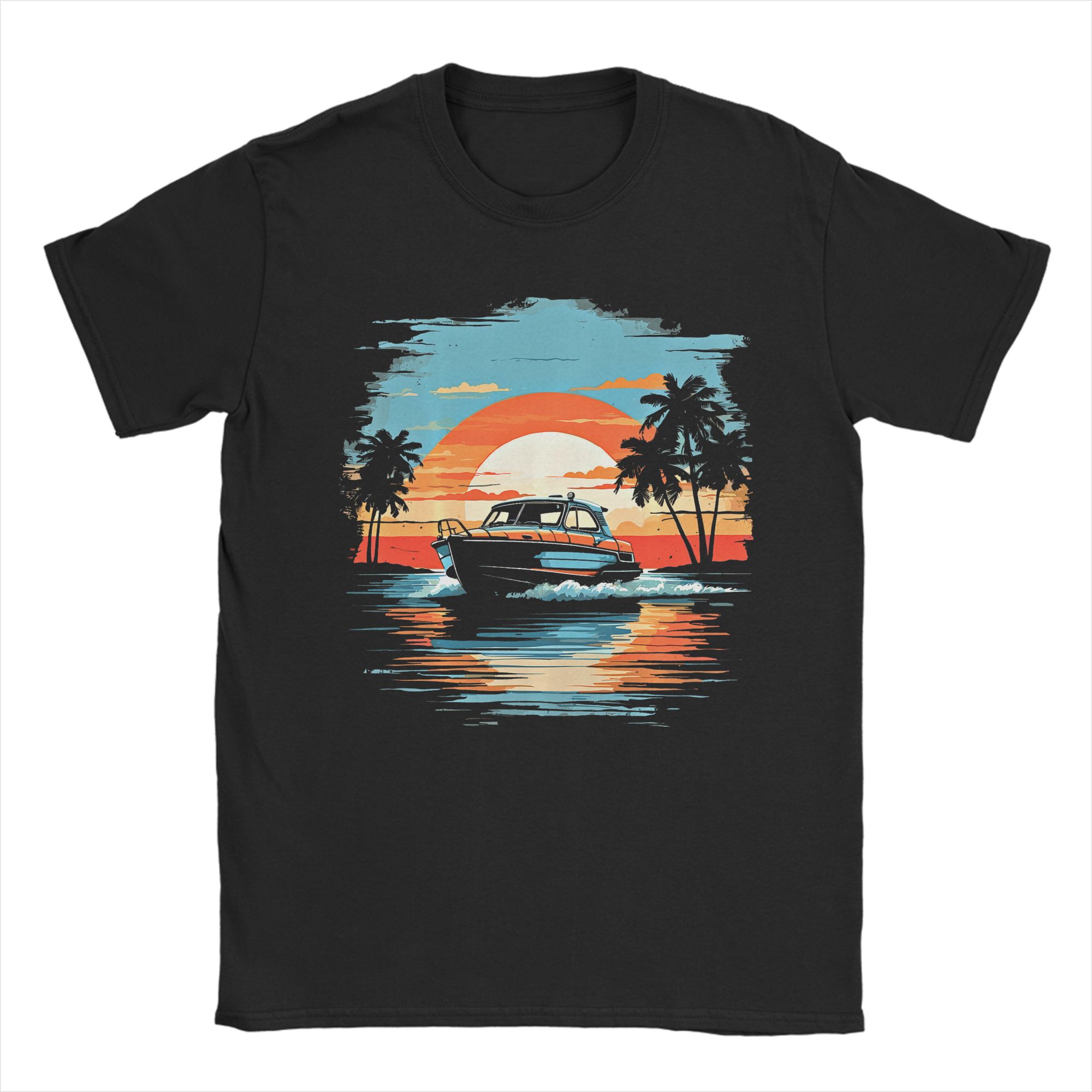Summer Clothing Ideas - Men's T Shirt Motor Boat Yacht