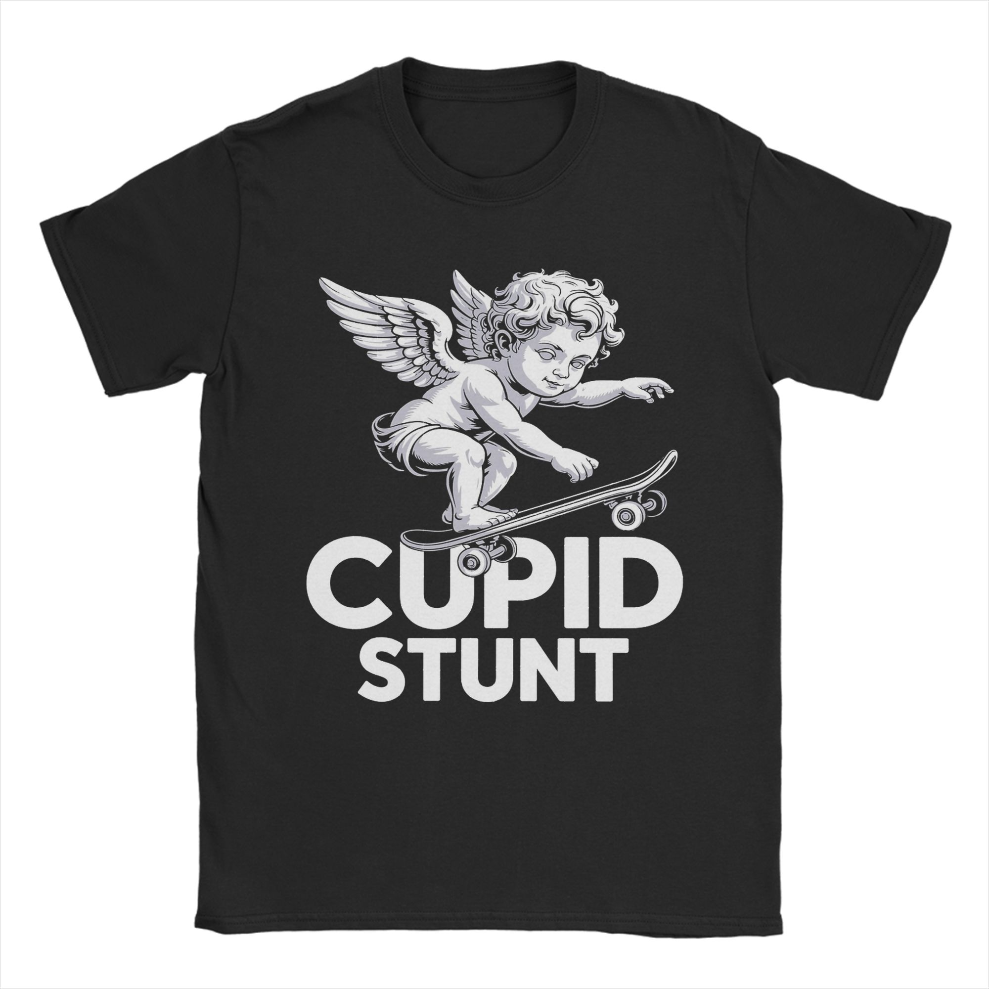 Summer Clothing Ideas - Funny Cupid Stunt Spoonerism Retro Skateboard