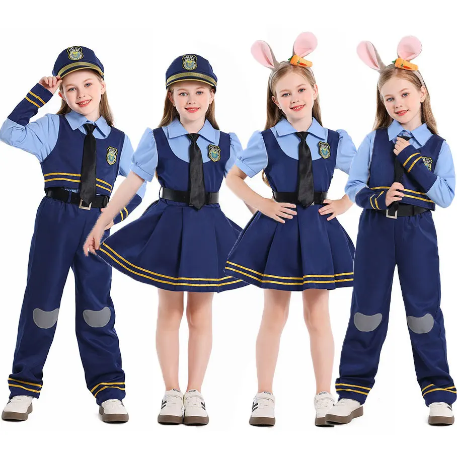 Summer Vacation Clothing Men - Girls Cosplay Judy Hopps Police Officer