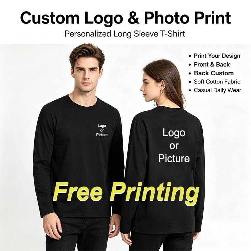 Summer Clothing Long Sleeve - Customized Cotton Long Sleeve T-shirts Men