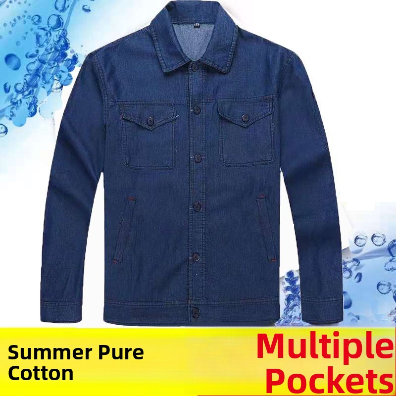 Lightweight Summer Denim Workw - Summer Clothing Long Sleeve review and price