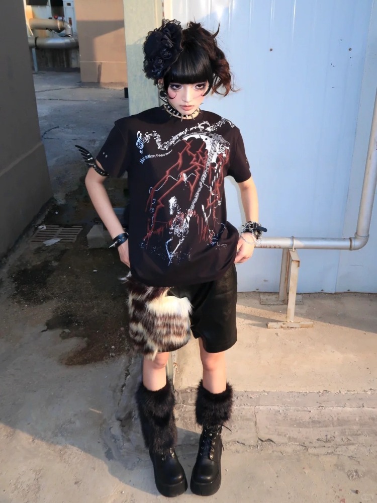 Y2k Subculture Aesthetic Black - Summer Grunge Clothing review and price