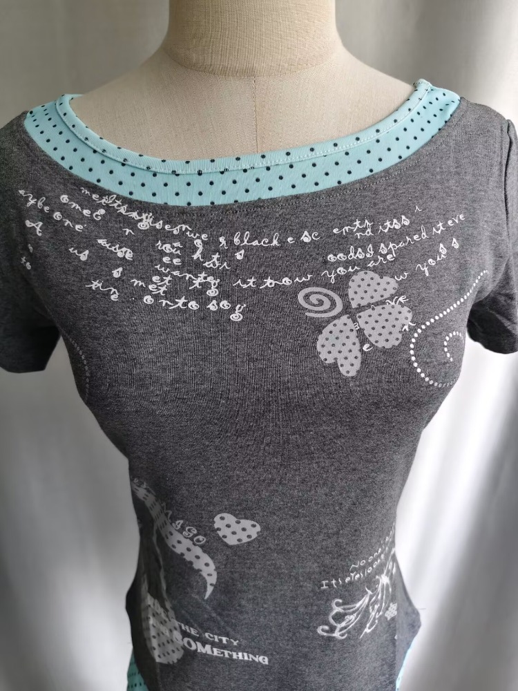 Kimutomo Women T Shirts Polka  - Summer Grunge Clothing review and price