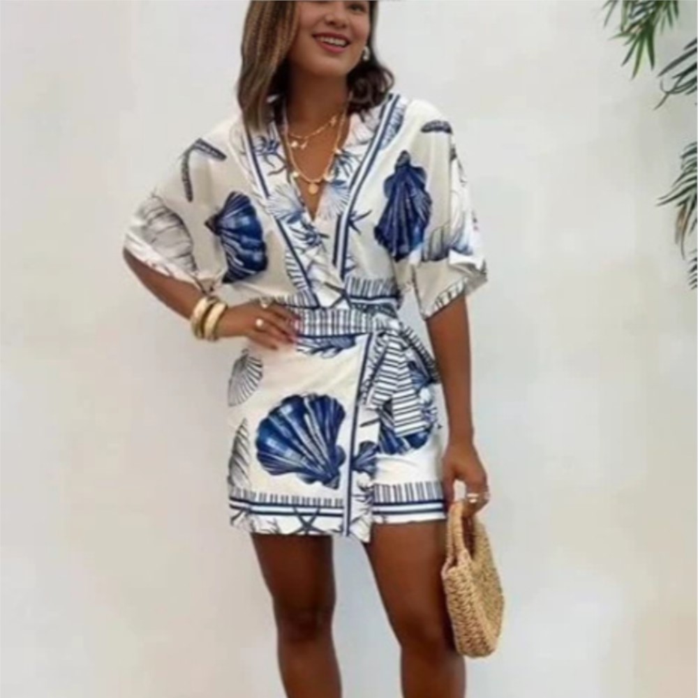 Fashion Printed Short Sleeve W - Summer Zara review and price