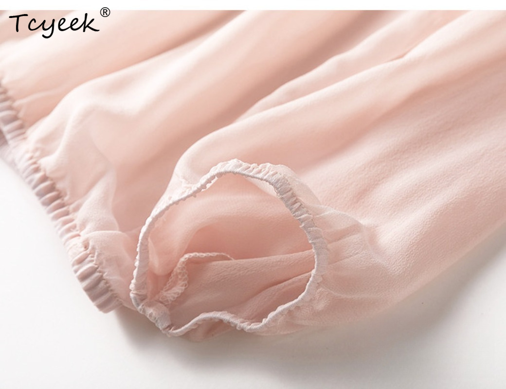Tcyeek 100% Real Mulberry Silk - Summer Clothing Us review and price