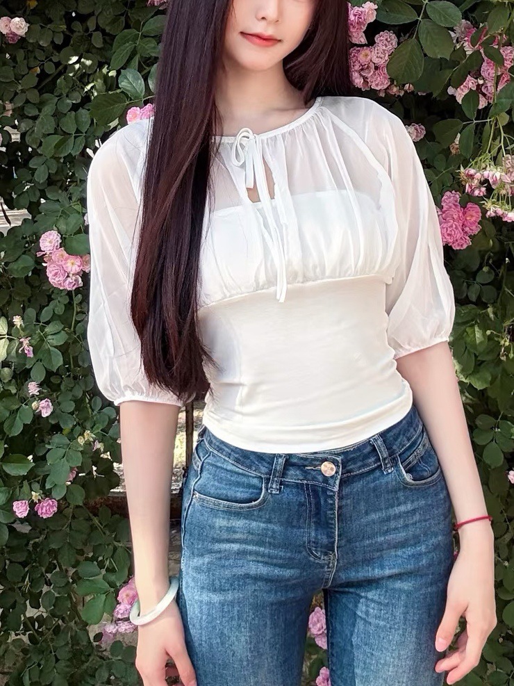 Mulberry Silk-Paneled Top with - Summer Clothing Us review and price
