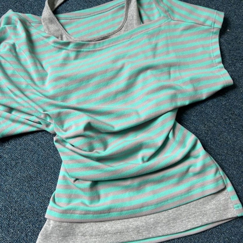 Kimutomo Women T Shirts Stripe - Summer Grunge Clothing review and price