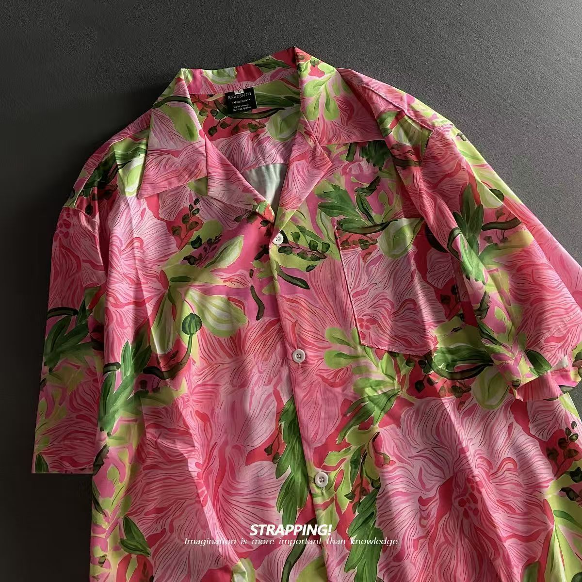 Pink Graffiti Floral Cuban Col - Summer Clothing Men 2025 review and price