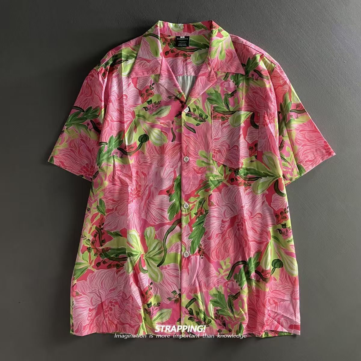 Pink Graffiti Floral Cuban Col - Summer Clothing Men 2025 review and price