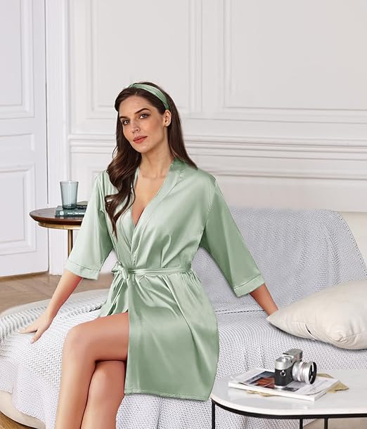 Sexy Silk Satin Night Kimono R - Summer Nights Clothing review and price