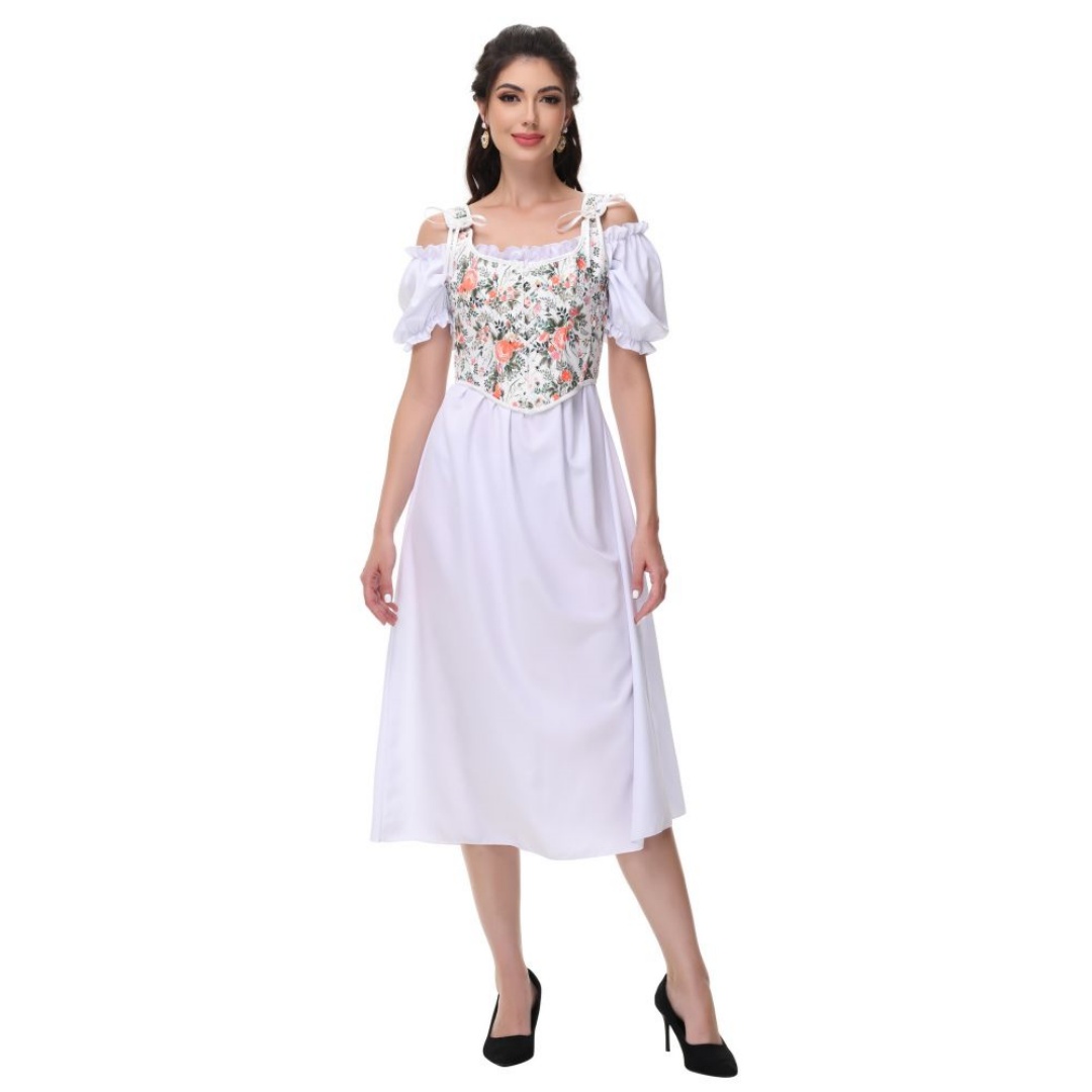 Summer White Cotton Solid Slas - Summer Victorian Clothing review and price