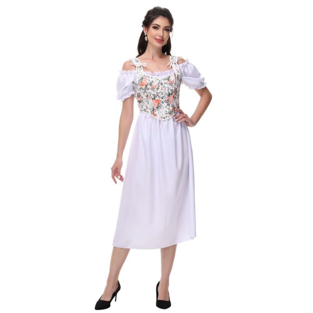 Summer White Cotton Solid Slas - Summer Victorian Clothing review and price