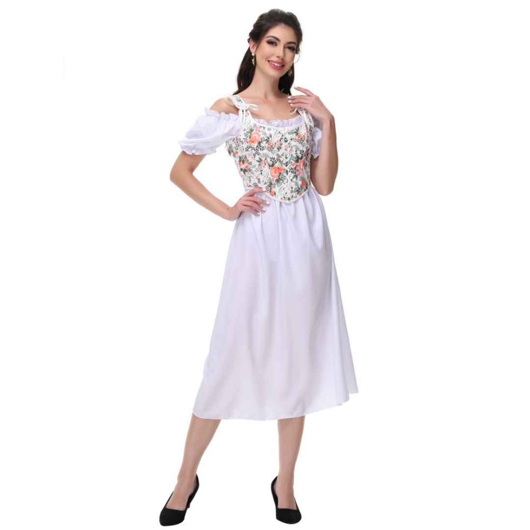 Summer White Cotton Solid Slas - Summer Victorian Clothing review and price