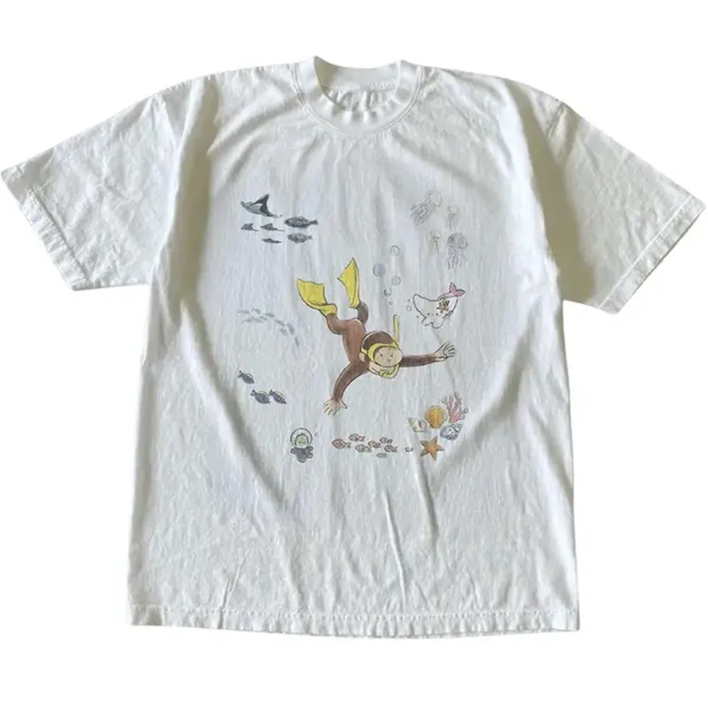 Curious George Underwater T-Sh - Summer Grunge Clothing review and price