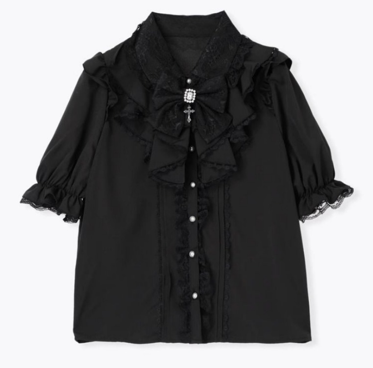 Y2K Lace Ruffle Blouse Women J - Summer Grunge Clothing review and price