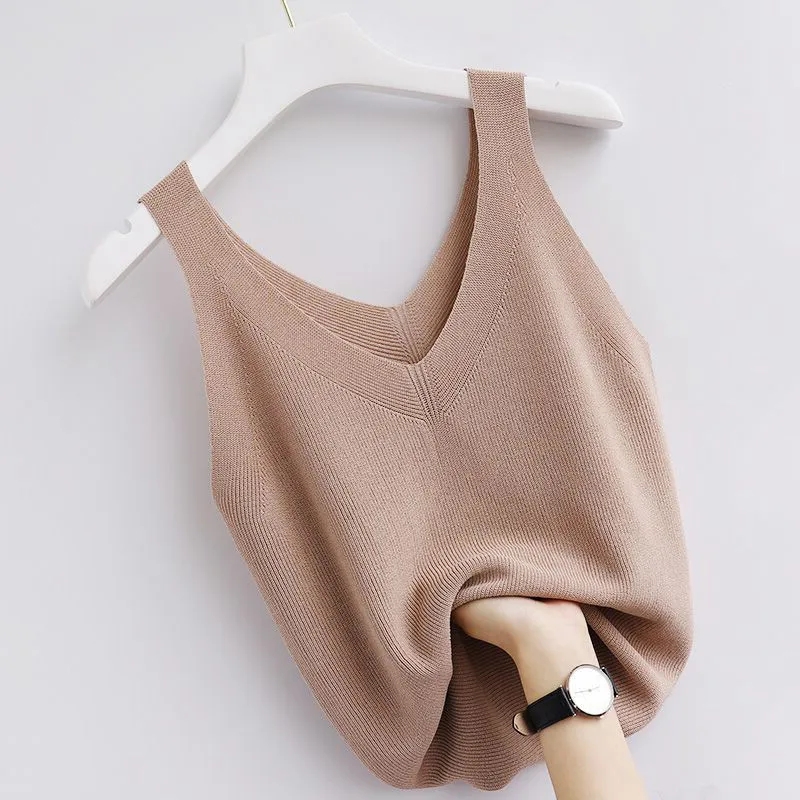 Knitting Vintage Tank Top V-Ne - Summer Zara review and price