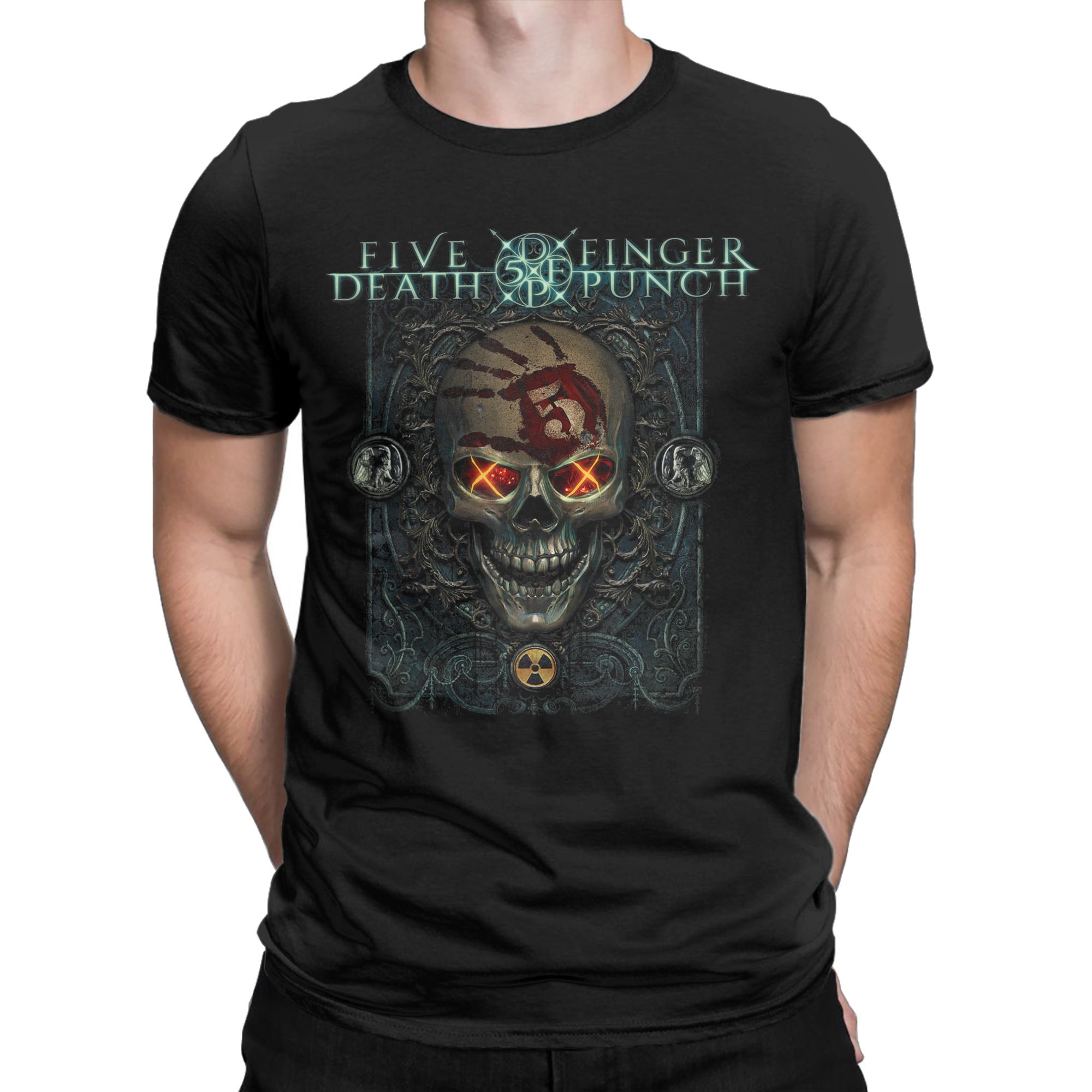 Men T Shirt 5FDP Iron Skull T- - Summer Clothing Ideas review and price