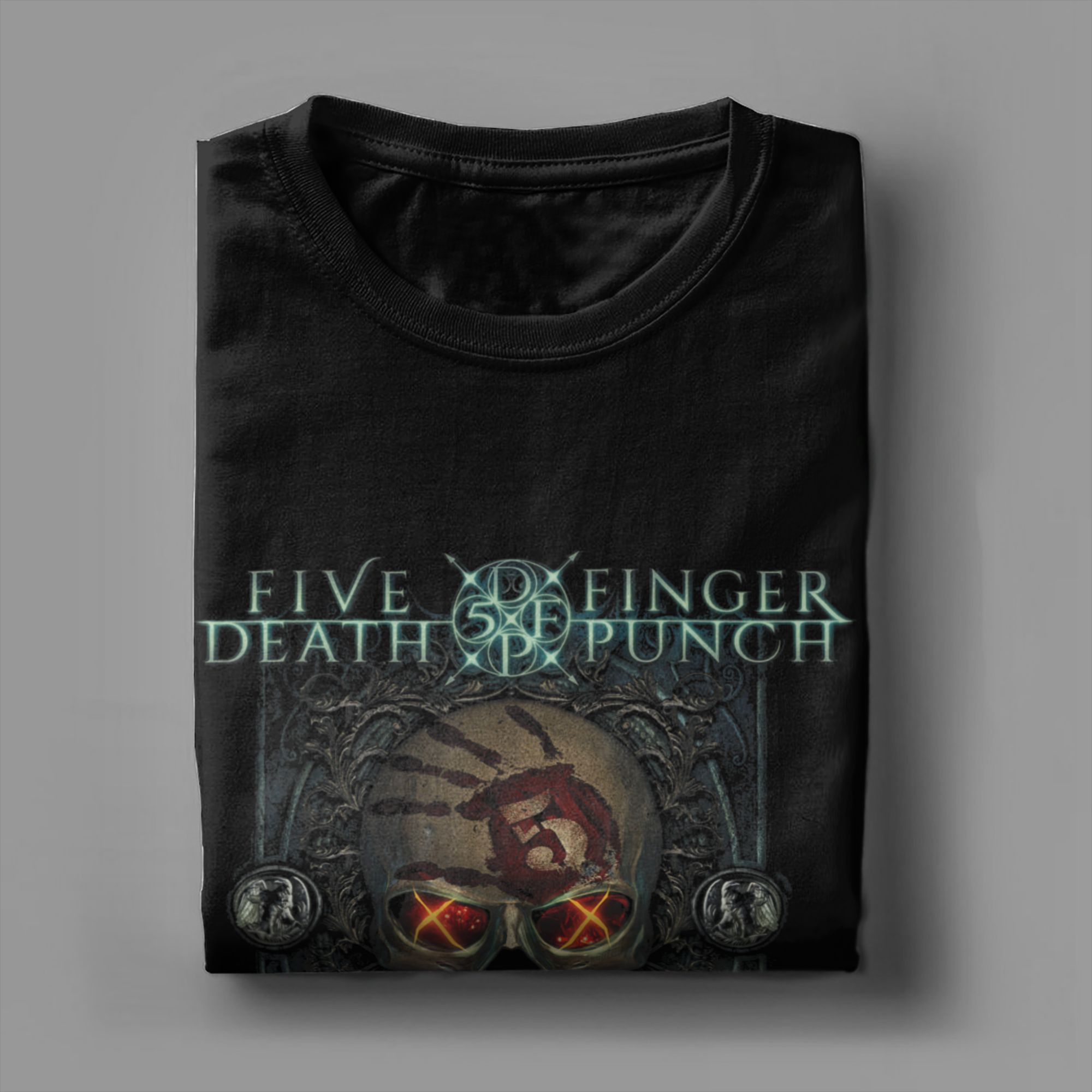 Men T Shirt 5FDP Iron Skull T- - Summer Clothing Ideas review and price