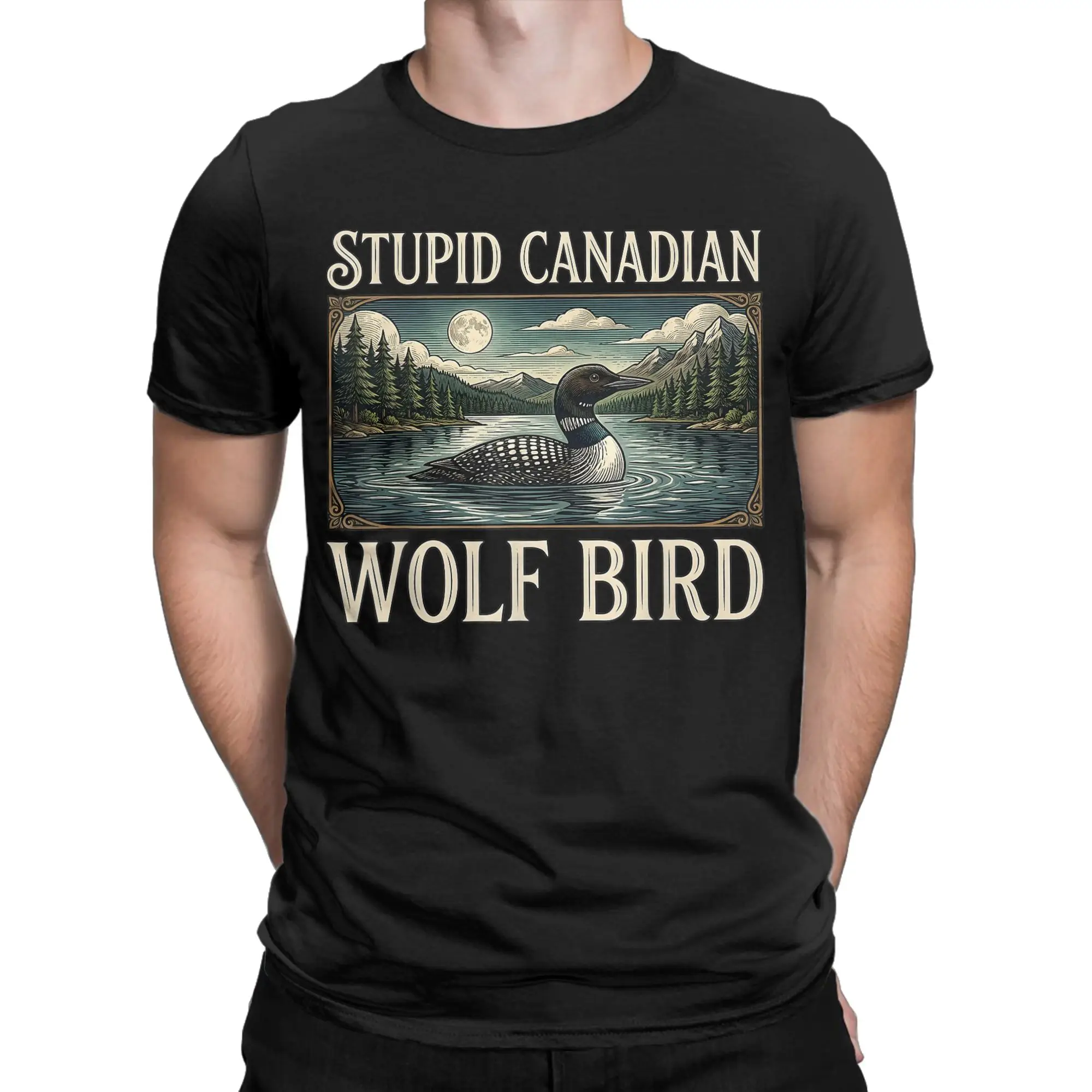 Novelty Stupid Canadian Wolf B - Summer Clothing Ideas review and price